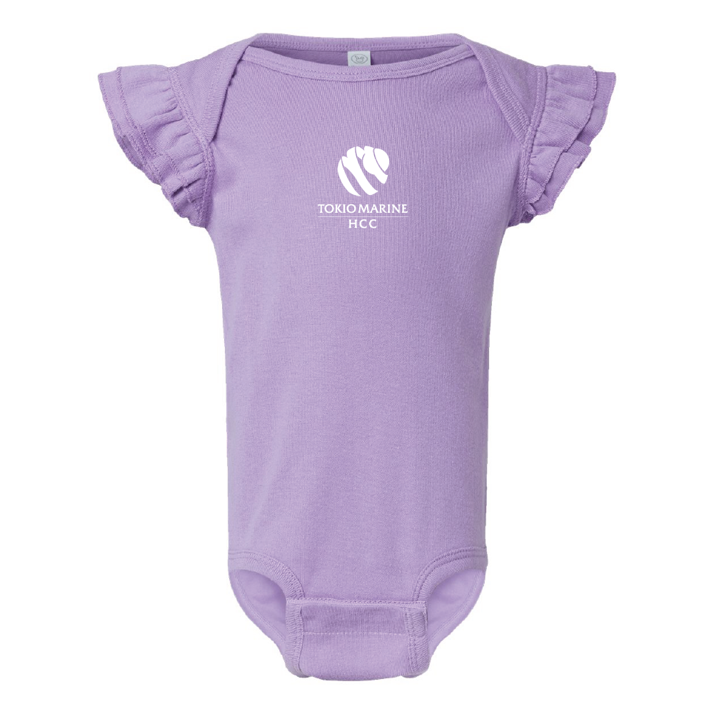 Rabbit Skins - Infant Flutter Sleeve Baby Rib Bodysuit