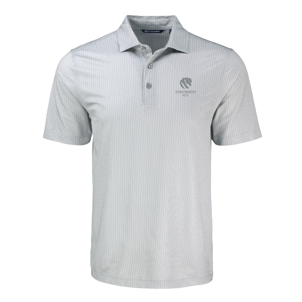 Cutter & Buck Pike Eco Shadow Check Print Recycled Mens Polo