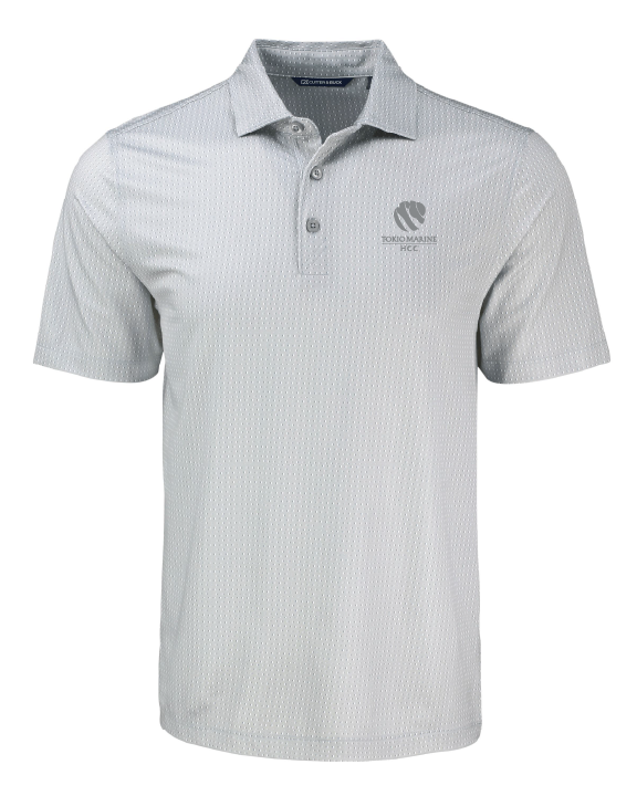 Cutter & Buck Pike Eco Shadow Check Print Recycled Mens Polo