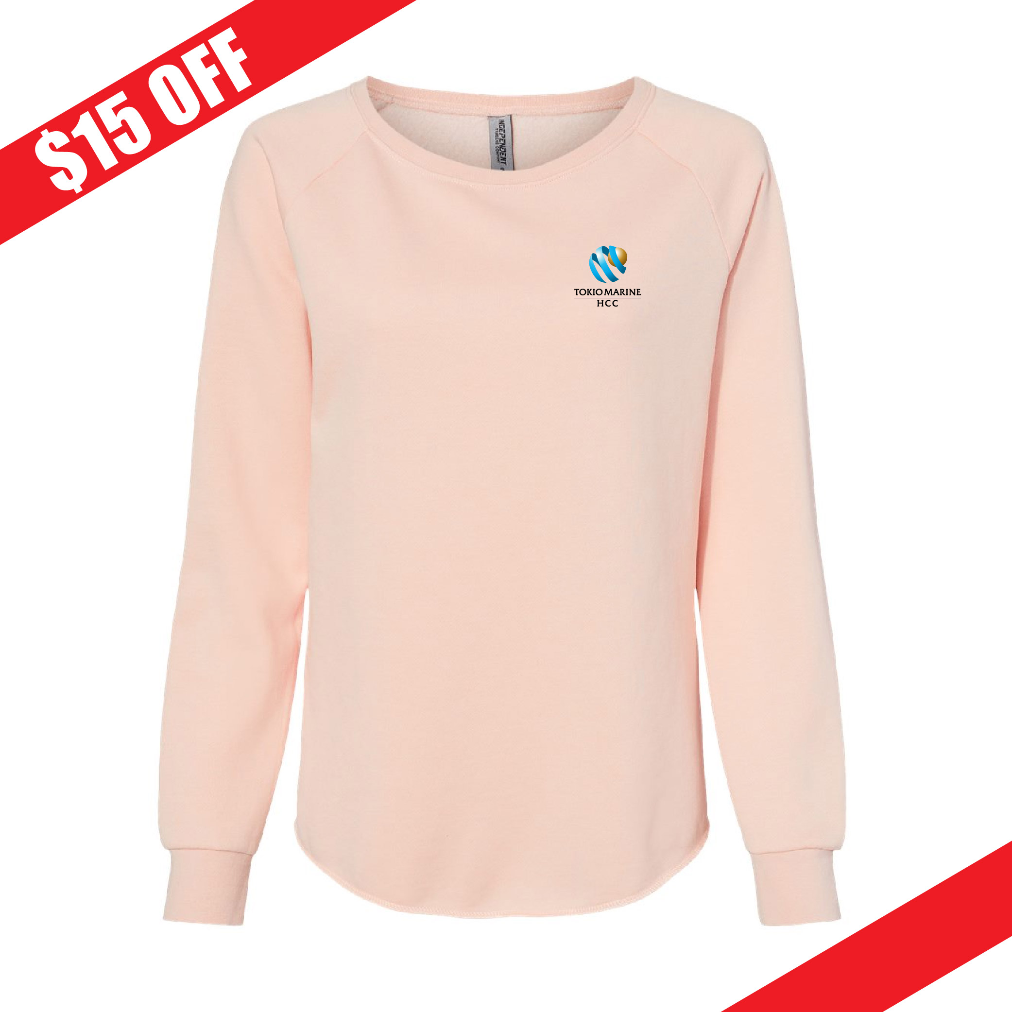 Independent Trading Co. Women's California Wave Wash Crewneck Sweatshirt