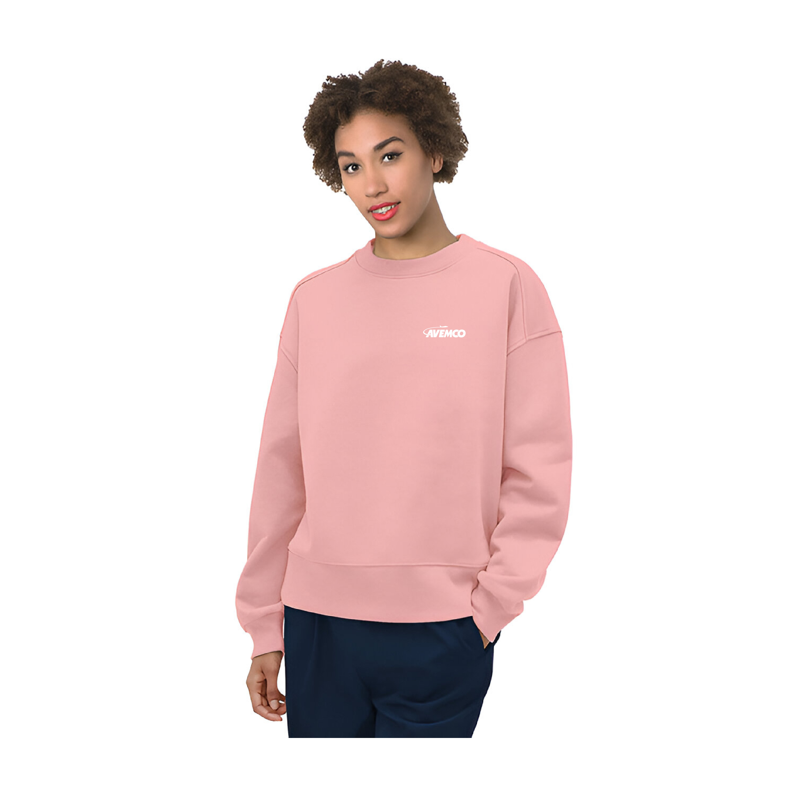 Bayside Ladies USA Made Crewneck Sweatshirt